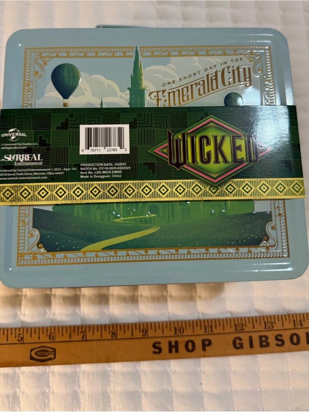 Wicked Emerald City Lunchbox - Light Blue with Green Accents